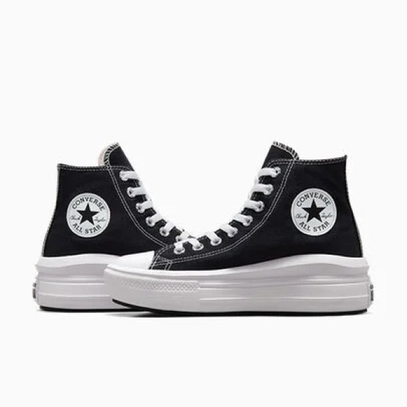 Converse Shoes - Converse Black and White Platform High-Top Sneakers